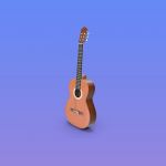 3D render of a guitar