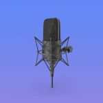 3D render of a microphone