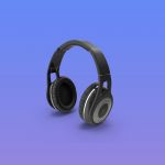 3D render of headphones